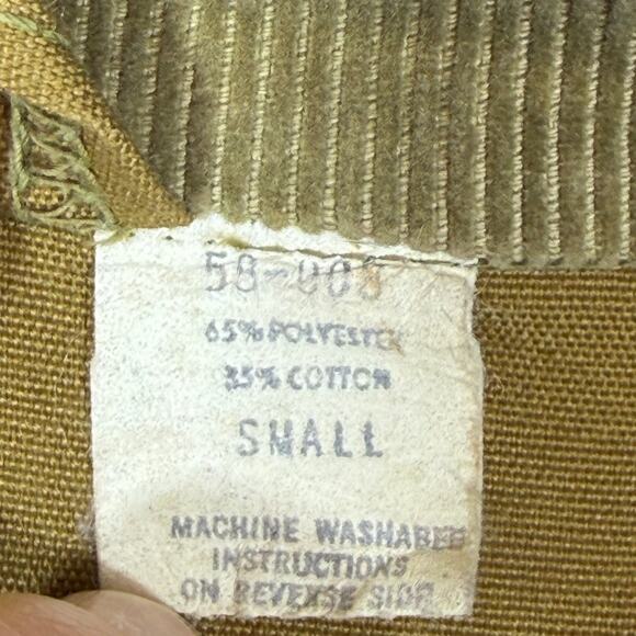 Vintage Duxbak Men Small Tan Aerocloth Zip Front Long Sleeve Hunting Jacket Gear - Picture 4 of 11